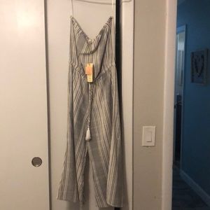 Linen romper about calf length